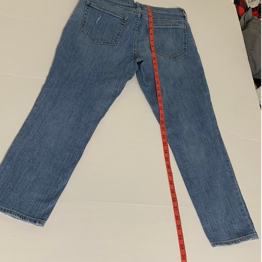 Gap 1969 Best Girlfriend Jeans Light Wash Denim Distressed Size 28 - Picture 10 of 12